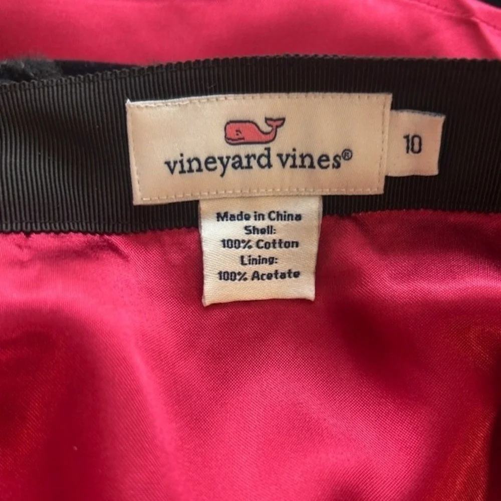 Vineyard Vines Skirt Women's Size 10 Black Lattice‎ Velvet Mini Holiday Party